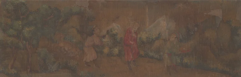 Paysage avec figure dans un cadre boisé