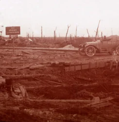 Gare de Langemarck, Flandres, Belgique, vers 1914-1918