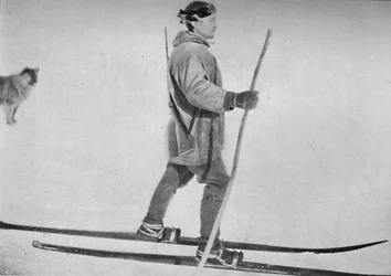 Lars Pettersen en raquettes, vers 1893-1896, 1897