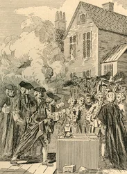 Pose de la première pierre du pont de Blackfriars, 1760, 1897