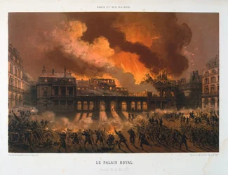 Le Palais Royal, Commune de Paris, 24 mai 1871