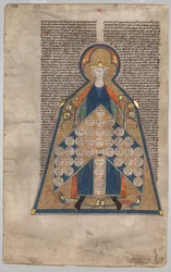 Feuille extraite de la Summa Aurea d
