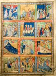 Feuille pour un psautier, Canterbury Christ Church, vers 1155-1160
