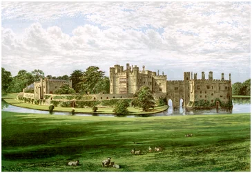 Château de Leeds, Kent, maison de la famille Wykeham-Martin, vers 1880