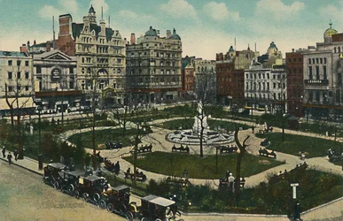 Leicester Square, Londres, vers 1900