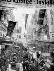 Grande parade publicitaire de Leipzig, Allemagne, 1922
