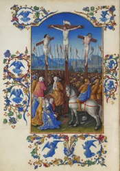 Les Très Riches Heures du duc de Berry, Folio 152v - La Crucifixion