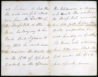 Lettre de Florence Nightingale, mai 1856