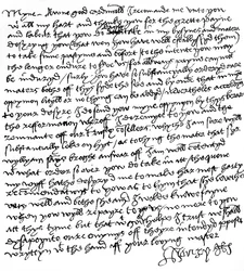 Lettre du roi Henri VIII au cardinal Wolsey (