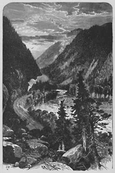 Lewistown Narrows sur la Juniata, 1883