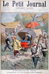 Li Hung-chang escorté par des troupes russes et japonaises, Chine