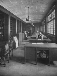 Bibliothèque et salle de rédaction, The Evening News Building, Detroit, Michigan, 1924