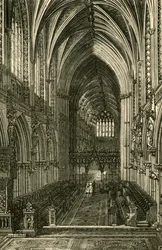 Intérieur de la cathédrale de Lichfield, vue vers l