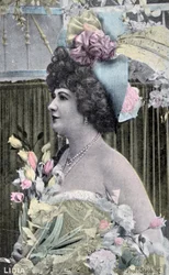 Lidia, carte postale française vintage, vers 1900