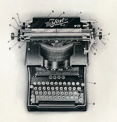 Machine à écrire Light Running Yost, 1916