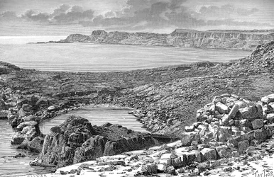 Baie de Lindos, Rhodes, Grèce, vers 1890