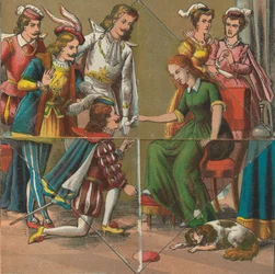 Le Petit Chaperon Rouge et Cendrillon avec des images surprises, vers 1875