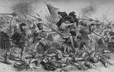 Charge de Lochiel à Killycrankie, 27 juillet 1689, c1880
