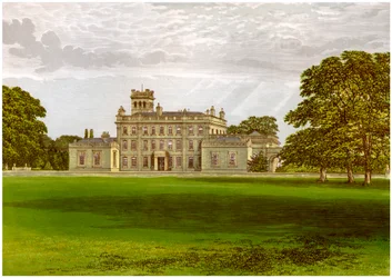 Locko Park, Derbyshire, maison de la famille Drury-Lowe, vers 1880