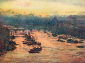 Londres, depuis le Tower Bridge, 1905-1906