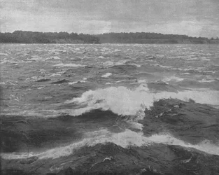 Rapides de Long Sault, rivière Saint-Laurent, Canada, vers 1900
