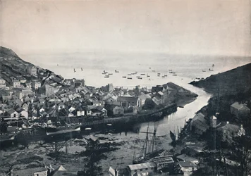 Looe - Vue des collines, montrant l