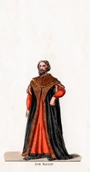 Lord Chancelier, costume pour la pièce de Shakespeare, Henry VIII, 19e siècle