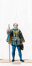 Lord trésorier, costume pour la pièce de Shakespeare, Henry VIII, XIXe siècle