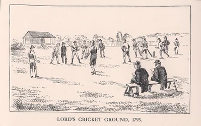 Terrain de cricket de Lords, Londres, 1793, 1912
