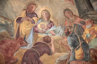 Église de Loreto ; peinture de la Nativité, Prague, République Tchèque