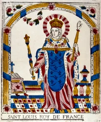 Louis IX, roi de France, en habits de couronnement, 1226 19e siècle