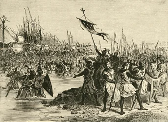 Louis IX. Débarquement en Égypte, 1249, 1890