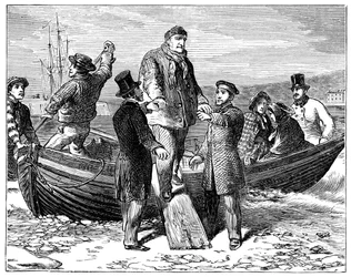 Louis Philippe arrive à Newhaven, 1848