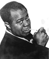 Louis Satchmo Armstrong vers 1898-1971, trompettiste et chanteur de jazz américain