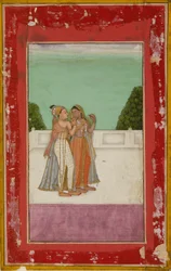 Amoureux sur une terrasse, vers 1740