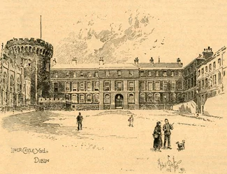 Lower Castle Yard, Dublin, Irlande, vers 1890