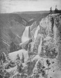 Chutes inférieures du Yellowstone, Wyoming, c1897