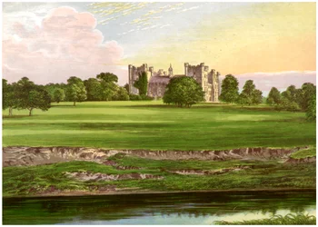 Château de Lumley, comté de Durham, domicile du comte de Scarbrough, vers 1880