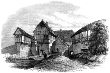 Maison de Luther au château de Wartburg, Eisenach, Allemagne, 1862