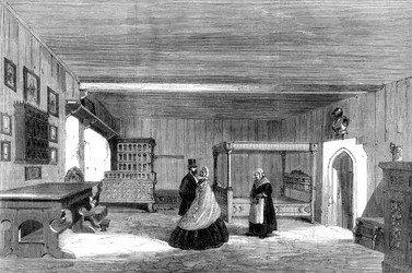 Chambre de Luther au château de Wartburg, Eisenach, Allemagne, 1862