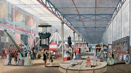 Hall des machines, Exposition du Crystal Palace, Londres, 1851
