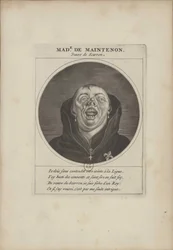 Madame de Maintenon déguisée en moine, vers 1690