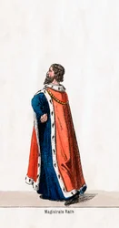 Magistrat, costume pour la pièce de Shakespeare, Henry VIII, XIXe siècle