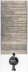 Magna Carta, charte anglaise initialement émise en 1215