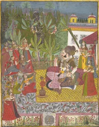 Maharaja Bijay Singh dans son Harem, vers 1770