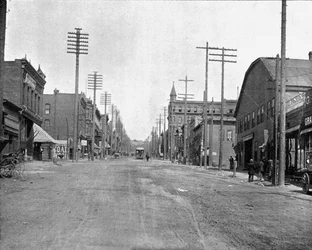 Main Street, Butte City, Montana, USA, vers 1900