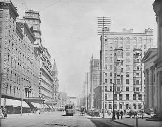 Rue principale, Rochester, New York, vers 1897
