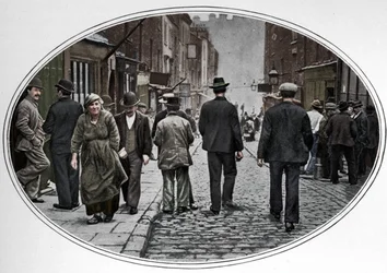 Rue principale de la communauté italienne, Clerkenwell, Londres, vers 1900