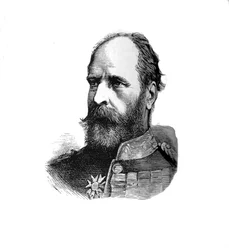 Major-Général Sir E. B. Hamley, commandant la deuxième division, vers 1882