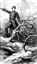 Le Major Theodore Winthrop à Big Bethel, Virginie, 1861